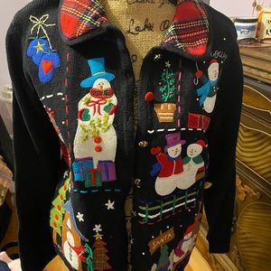 Black colorful Christmas sweater